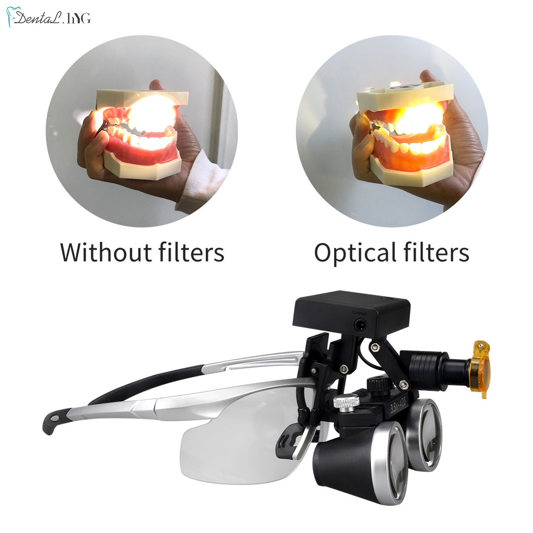 Dental Loupes 2.5/3.5x with detachable wireless headlamp