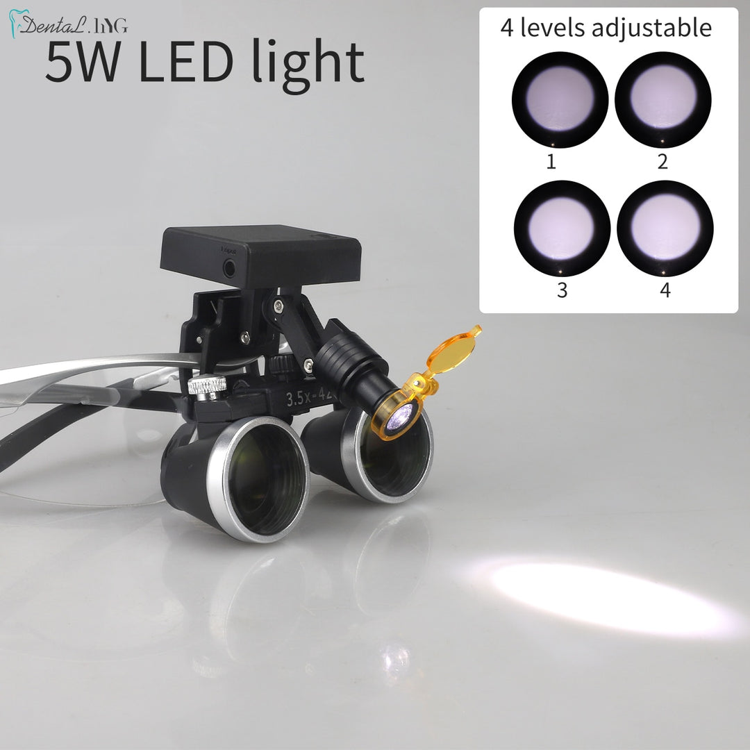 Dental Loupes 2.5/3.5x with detachable wireless headlamp